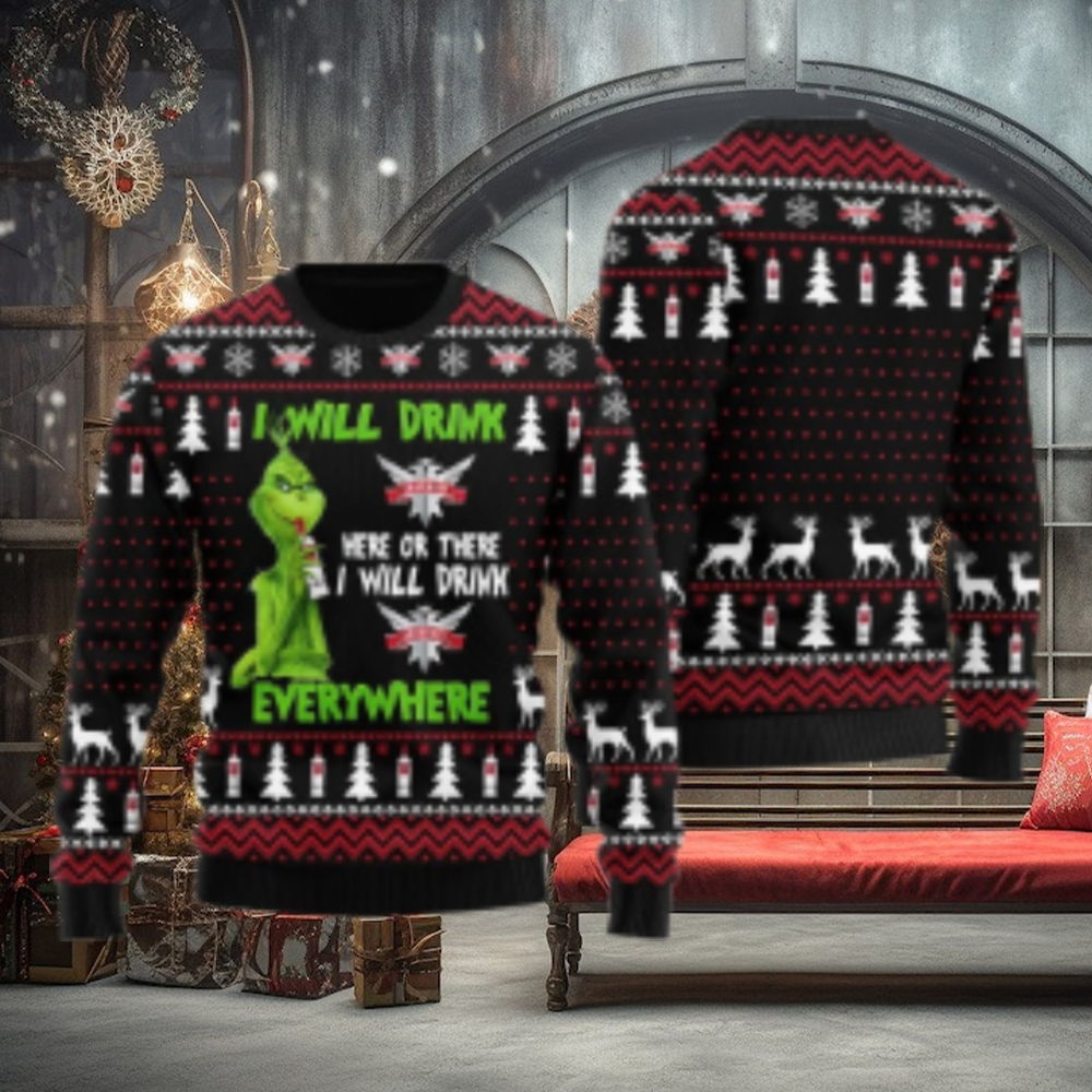 Smirnoff Will Drink Everywhere Ugly Sweater Smirnoff Will Drink Everywhere Ugly Sweater