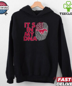 Smu Mustangs It’s In My Dna Fingerprint 2024 Black shirt
