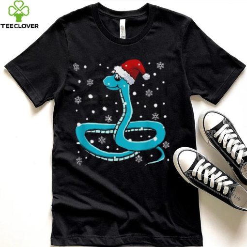 Snake Santa Hat Christmas Pajama Cute Animal Snowflakes Xmas Shirt