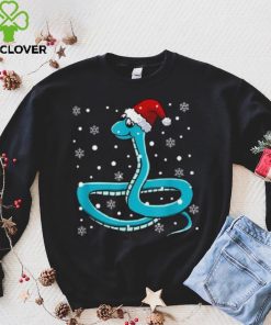 Snake Santa Hat Christmas Pajama Cute Animal Snowflakes Xmas Shirt