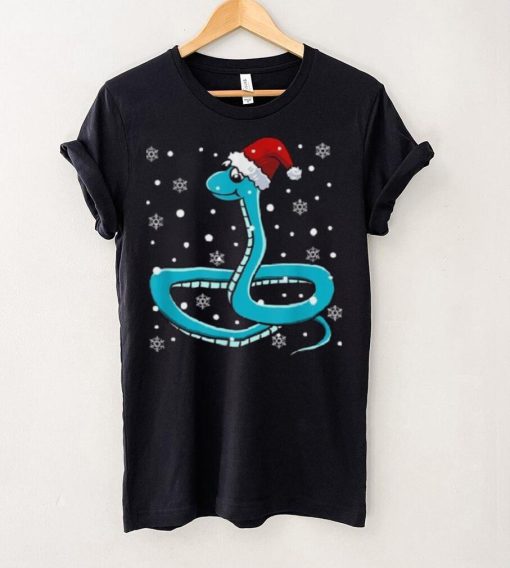 Snake Santa Hat Christmas Pajama Cute Animal Snowflakes Xmas Shirt