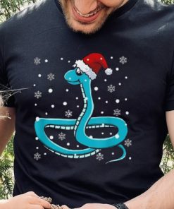 Snake Santa Hat Christmas Pajama Cute Animal Snowflakes Xmas Shirt