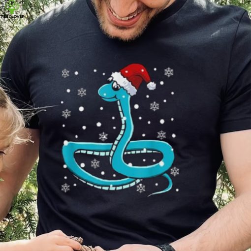 Snake Santa Hat Christmas Pajama Cute Animal Snowflakes Xmas Shirt