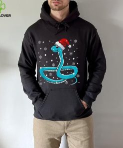 Snake Santa Hat Christmas Pajama Cute Animal Snowflakes Xmas Shirt