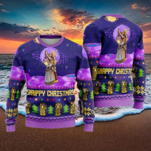 Snappy Christmas Infinity Gauntlet Ugly Christmas Sweater