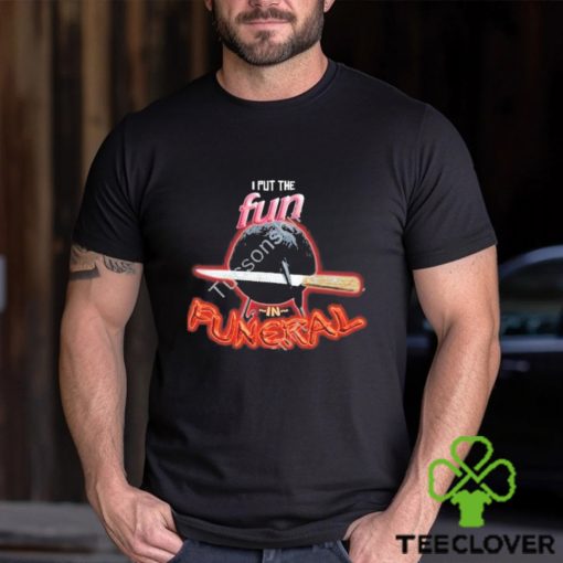 Snazzy Seagull Crow With Knife I Put The Fun In Funeral shirt