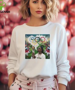 Snoop Dogg At The Olympic 2024 Paris With Olympic Flame Canabis Unisex T Shirt