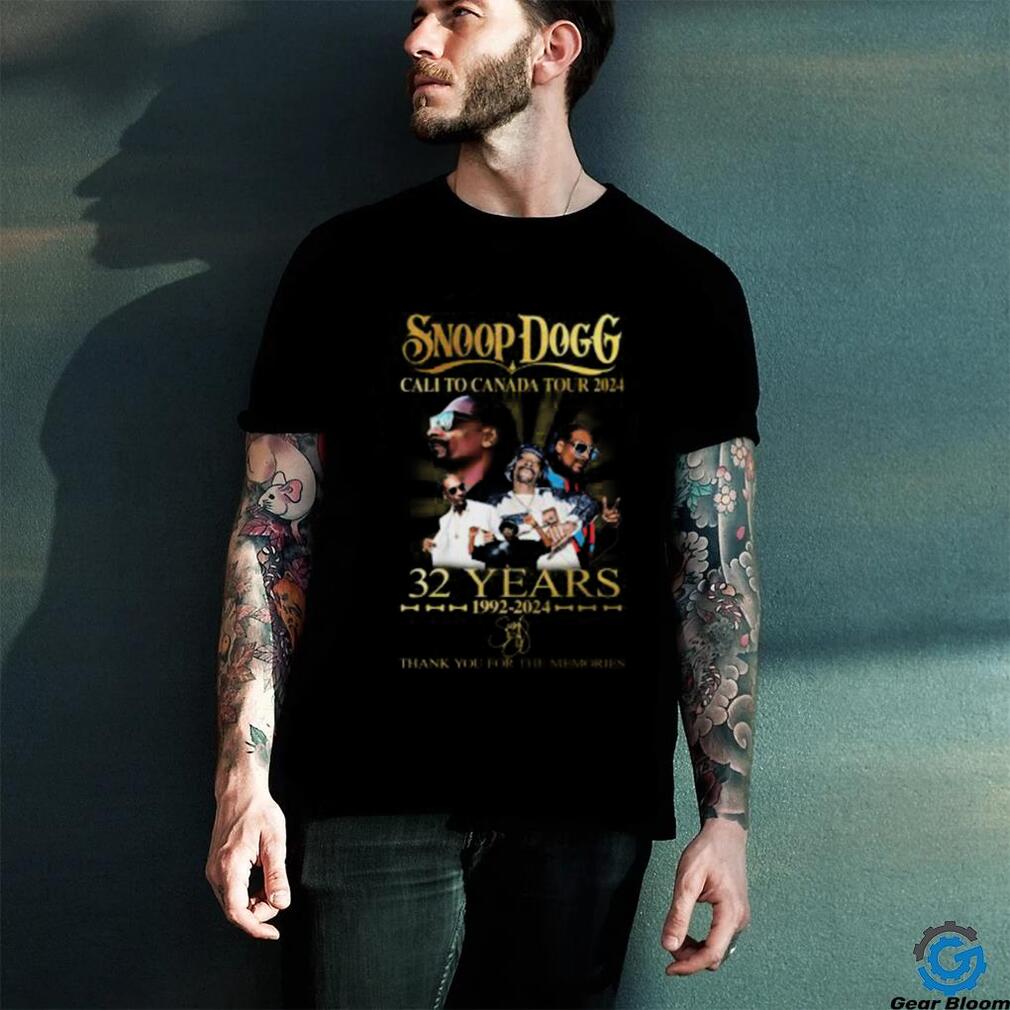 Snoop Dogg Cali To Canada Tour 2024 32 Years 1992 2024 Thank You For The Memories Shirt Snoop Dogg Cali To Canada Tour 2024 32 Years 1992 2024 Thank You For The Memories Shirt