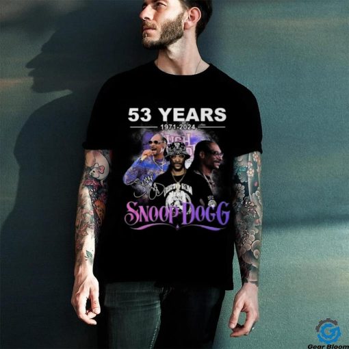 Snoop Dogg Rapper 53 Years 1971 2024 T Shirt