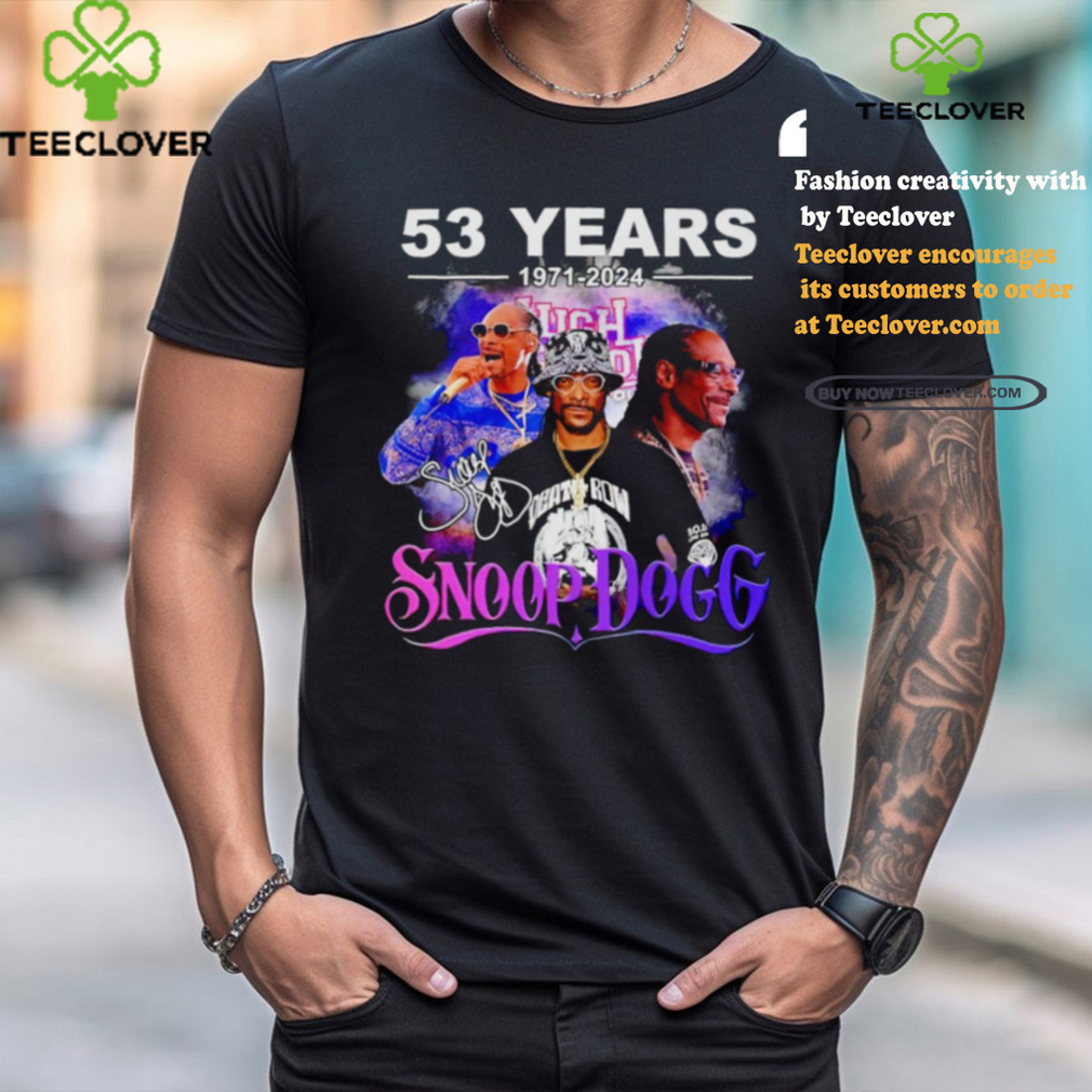 Snoop Dogg Rapper 53 Years 1971 2024 signature shirt Snoop Dogg Rapper 53 Years 1971 2024 signature shirt