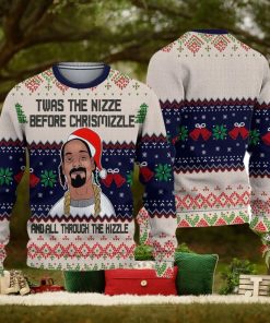 Snoop Dogg Twas The Nizzle Before Chrismizzle Ugly Christmas Sweater