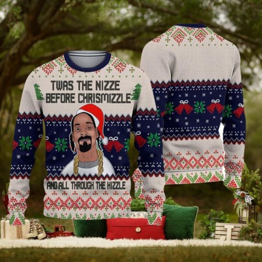 Snoop Dogg Twas The Nizzle Before Chrismizzle Ugly Christmas Sweater