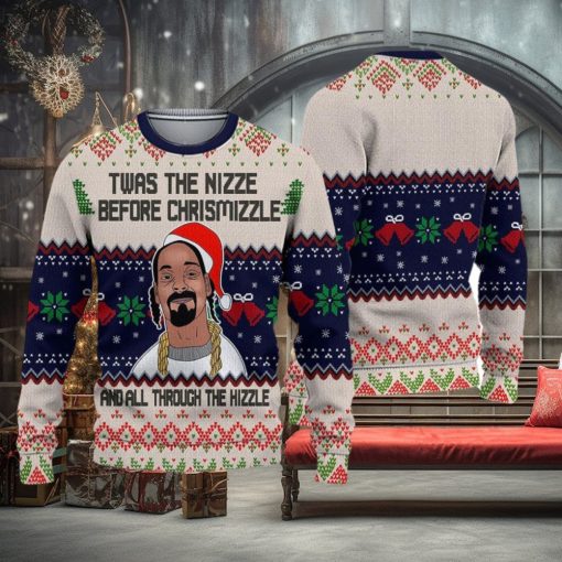 Snoop Dogg Twas The Nizzle Before Chrismizzle Ugly Christmas Sweater