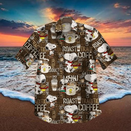 Snoopy 01 For Man And Woman Print Short Sleeve Hawaiian Shirt