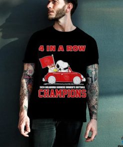 Snoopy 4 in a row 2024 Oklahoma Sooners women’s softball Champions shirt