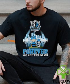 Snoopy And Charlie Brown Dallas Mavericks Skyline Forever Not Just When We Win Shirt