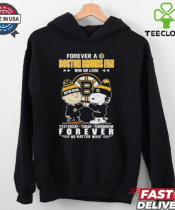 Snoopy And Charlie Brown Forever A Boston Bruins Fan Win Or Lose Forever Yesterday Today Tomorrow No Matter What T shirts