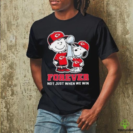 Snoopy And Charlie Brown Kansas City Chiefs Super Bowl Forever Not Just When We Win Shirt