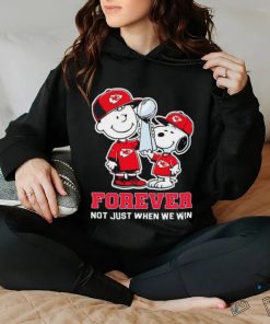 Snoopy And Charlie Brown Kansas City Chiefs Super Bowl Forever Not Just When We Win Shirt