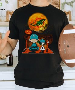 Snoopy And Charlie Brown Miami Dolphins Sitting Under Moon Halloween 2023 T shirt 2 Snoopy And Charlie Brown Miami Dolphins Sitting Under Moon Halloween 2023 T shirt