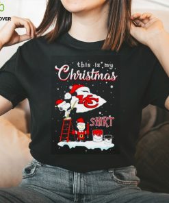 Snoopy And Charlie Brown Nfl Kansas City Chiefs This Is My Christmas T Shirt