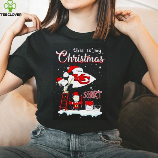 Snoopy And Charlie Brown Nfl Kansas City Chiefs This Is My Christmas T Shirt