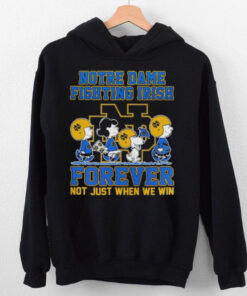 Snoopy And Charlie Brown The Peanuts Notre Dame Fighting Irish Football Forever Not Just When We Win T shirts