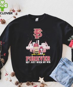 Snoopy And Charlie Brown Watching Florida Seminoles Forever Not Just When We Win Shirt