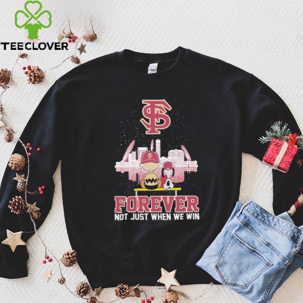 Snoopy And Charlie Brown Watching Florida Seminoles Forever Not Just When We Win Shirt Snoopy And Charlie Brown Watching Florida Seminoles Forever Not Just When We Win Shirt
