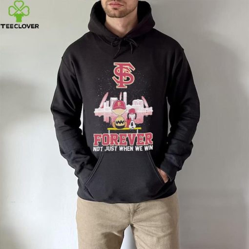 Snoopy And Charlie Brown Watching Florida Seminoles Forever Not Just When We Win Shirt