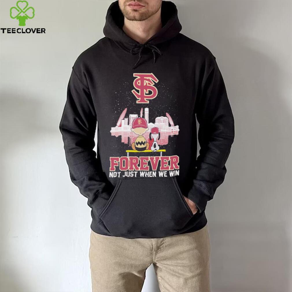 Snoopy And Charlie Brown Watching Florida Seminoles Forever Not Just When We Win Shirt Snoopy And Charlie Brown Watching Florida Seminoles Forever Not Just When We Win Shirt
