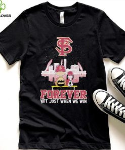 Snoopy And Charlie Brown Watching Florida Seminoles Forever Not Just When We Win Shirt