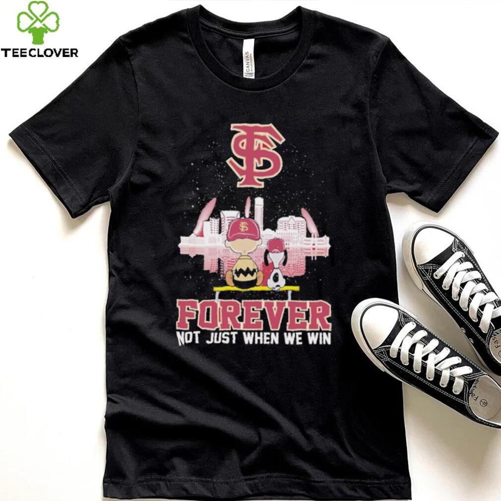 Snoopy And Charlie Brown Watching Florida Seminoles Forever Not Just When We Win Shirt Snoopy And Charlie Brown Watching Florida Seminoles Forever Not Just When We Win Shirt