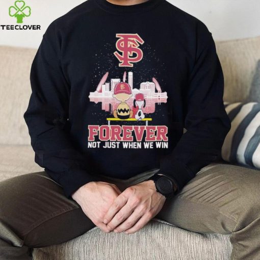 Snoopy And Charlie Brown Watching Florida Seminoles Forever Not Just When We Win Shirt