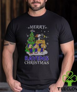 Snoopy And Friends Baltimore Ravens Merry Christmas Shirt