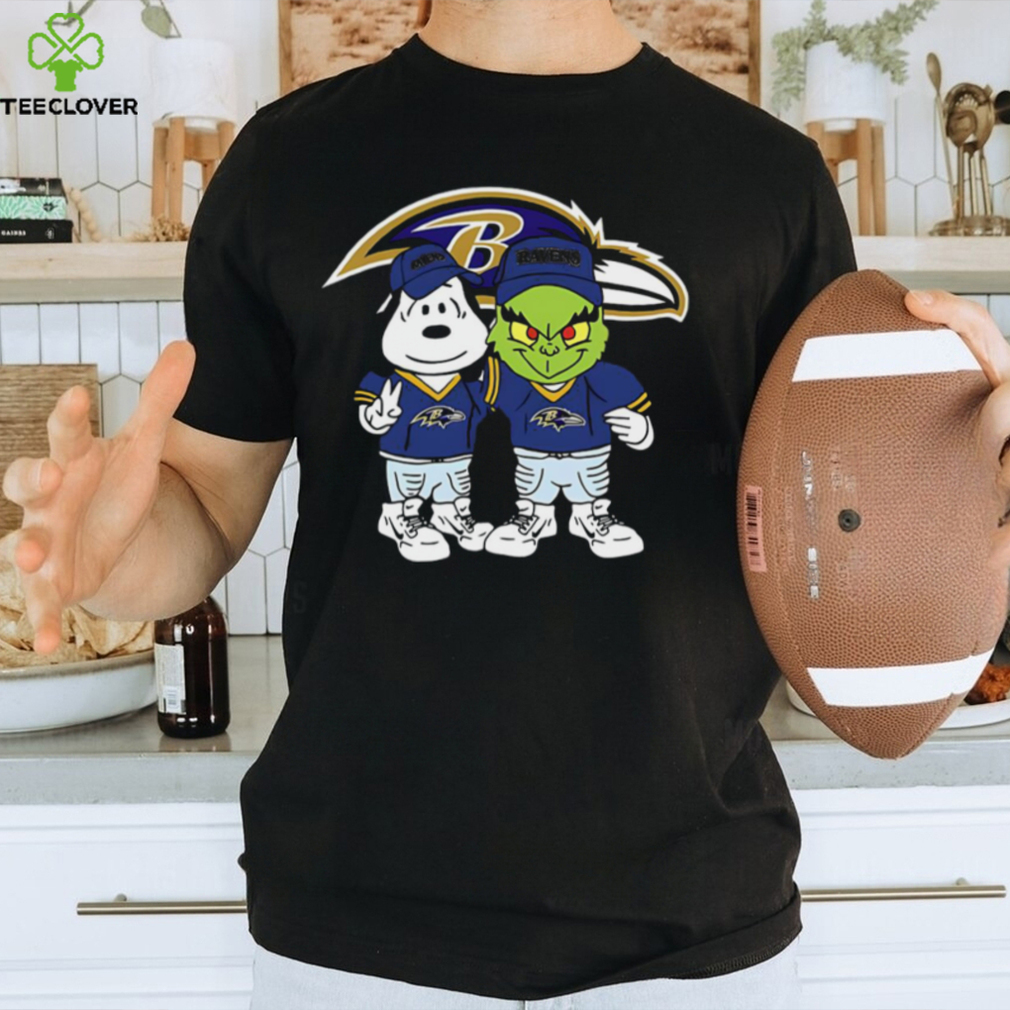 Snoopy And Grinch Christmas NFL Baltimore Ravens Shirt Snoopy And Grinch Christmas NFL Baltimore Ravens Shirt
