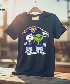 Snoopy And Grinch Christmas NFL Baltimore Ravens Shirt