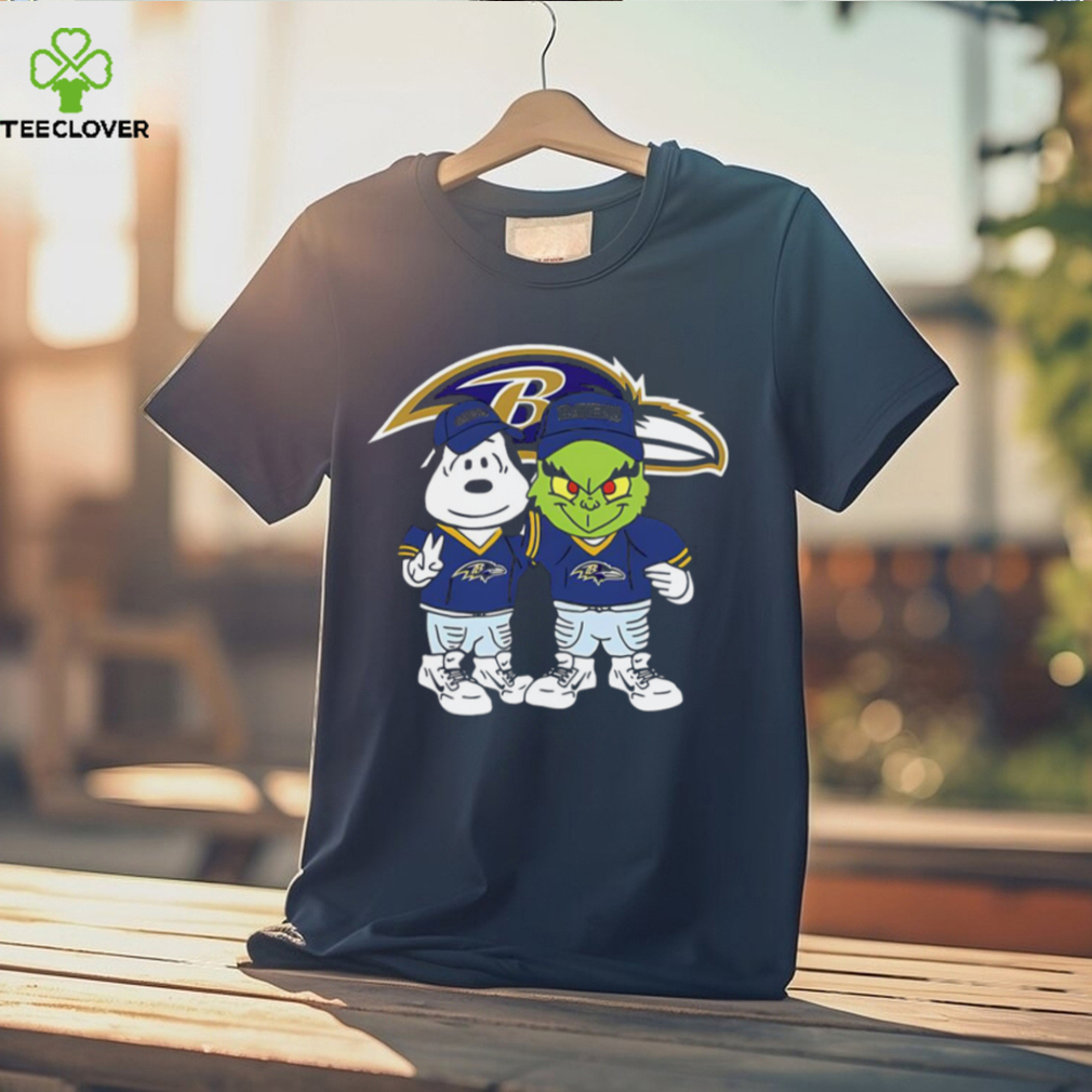 Snoopy And Grinch Christmas NFL Baltimore Ravens Shirt Snoopy And Grinch Christmas NFL Baltimore Ravens Shirt