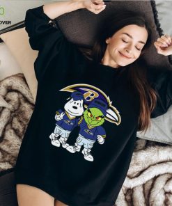 Snoopy And Grinch Christmas NFL Baltimore Ravens Shirt