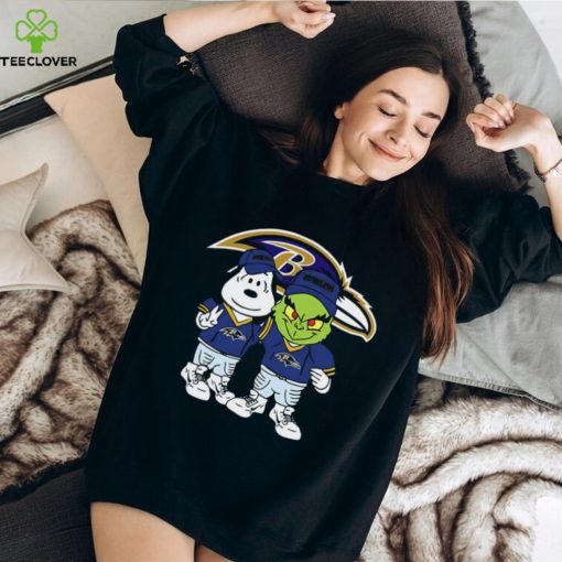 Snoopy And Grinch Christmas NFL Baltimore Ravens Shirt