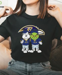 Snoopy And Grinch Christmas NFL Baltimore Ravens Shirt