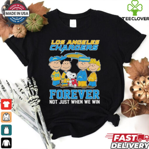 Snoopy And The Peanuts Friends Los Angeles Chargers Forever, Not Just When We Win T shirts