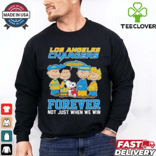 Snoopy And The Peanuts Friends Los Angeles Chargers Forever, Not Just When We Win T shirts