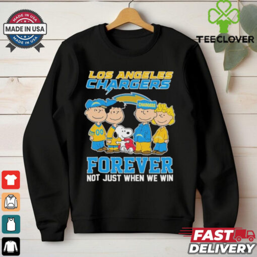 Snoopy And The Peanuts Friends Los Angeles Chargers Forever, Not Just When We Win T shirts