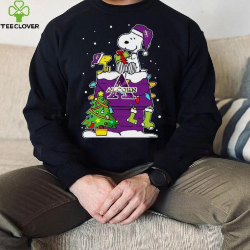 Snoopy And Woodstock Alcorn State Braves Christmas Tree T hoodie, sweater, longsleeve, shirt v-neck, t-shirt