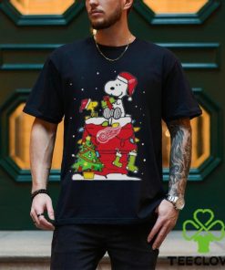 Snoopy And Woodstock Detroit Red Wings Merry Christmas sweater