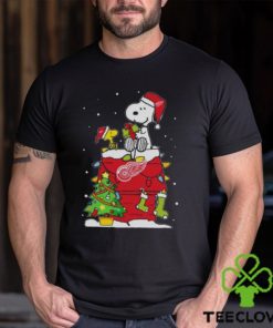 Snoopy And Woodstock Detroit Red Wings Merry Christmas sweater