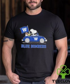 Snoopy And Woodstock Drive Car Winnipeg Blue Bombers Shirt 1 Snoopy And Woodstock Drive Car Winnipeg Blue Bombers Shirt