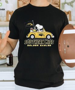 Snoopy And Woodstock Driver Car Southern Miss Golden Eagles Shirt 1 Snoopy And Woodstock Driver Car Southern Miss Golden Eagles Shirt