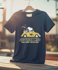 Snoopy And Woodstock Driver Car Southern Miss Golden Eagles Shirt 2 Snoopy And Woodstock Driver Car Southern Miss Golden Eagles Shirt